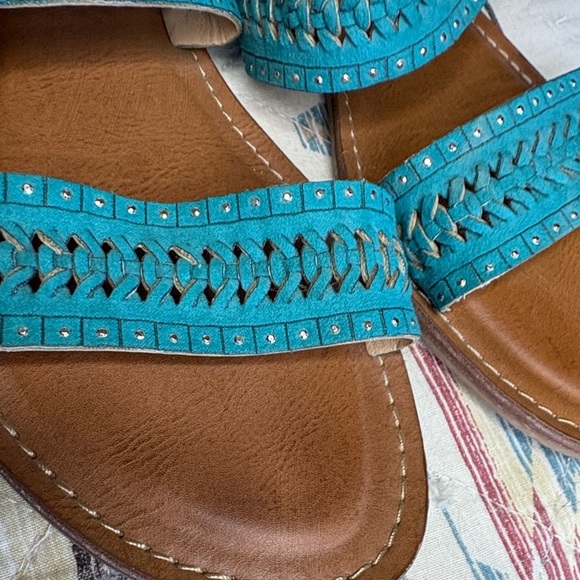 Bundle 2 for 1 Franco Sarto 7m Silver Snakeskin Sandals/XOXO Teal 7 Sandals - Picture 9 of 12